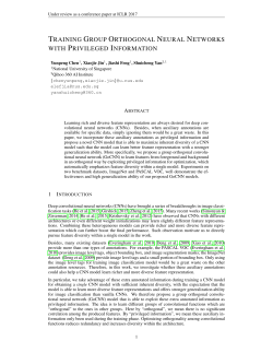 training group orthogonal neural networks with privileged information