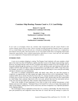 Container Ship Routing: Panama Canal vs. U.S. Land Bridge