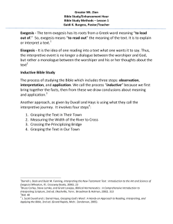 Exegesis - The term exegesis has its roots from a Greek word