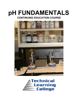 pH FUNDAMENTALS - Technical Learning College