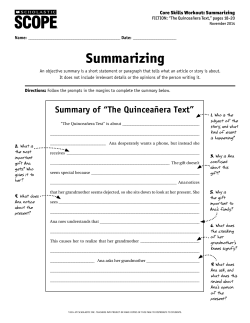 Summarizing - Scholastic Scope