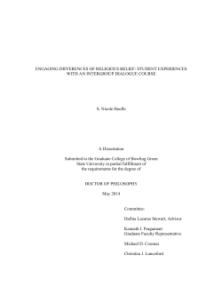 Engaging Differences of Religious Belief: Student Experiences with