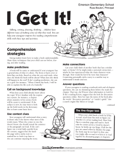 Comprehension strategies