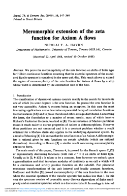 Meromorphic extension of the zeta function for Axiom A flows