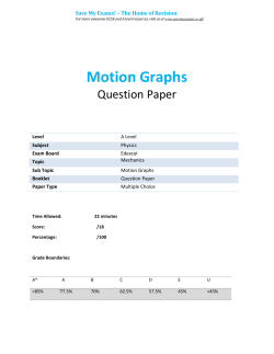 Motion Graphs - SAVE MY EXAMS!