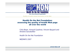 Assessing the quality of health web pages all over the world