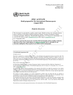 zinc acetate - World Health Organization