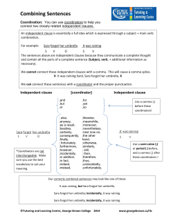 Combining Sentences - George Brown College