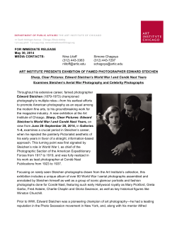 art institute presents exhibition of famed photographer edward