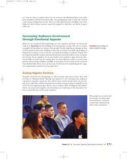 Increasing Audience Involvement through Emotional Appeals