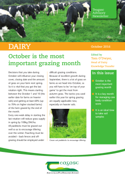 October is the most important grazing month