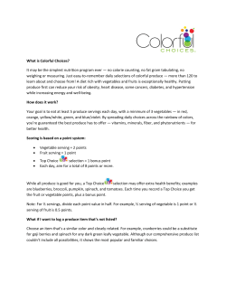 What is Colorful Choices? It may be the simplest nutrition program