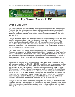 Fly Green Disc Golf 101
