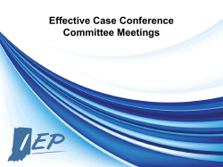 Effective Case Conference Committee Meetings