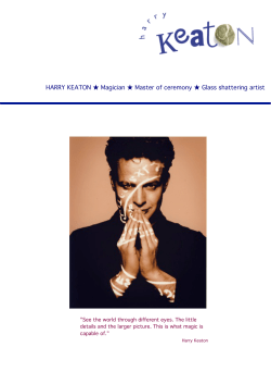 HARRY KEATON * Magician * Master of ceremony * Glass