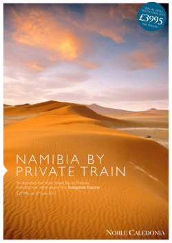 nAmibiA by privATE TrAin