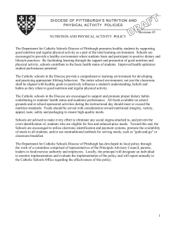 Health and Wellness Policy - Northside Catholic School