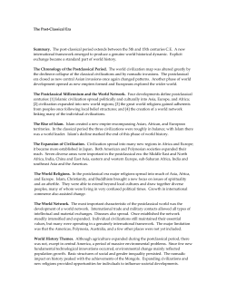 The Post-Classical Era