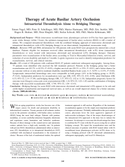 Therapy of Acute Basilar Artery Occlusion