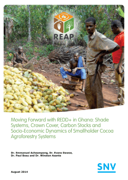 Moving Forward with REDD+ in Ghana: Shade Systems, Crown