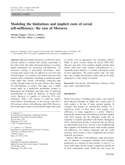 Modeling the limitations and implicit costs of cereal self
