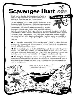 Answer Key, Grades K-2 - Aquarium of the Pacific