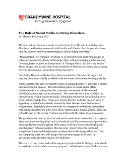 "The Role of Social Media in Eating Disorders" By Michael