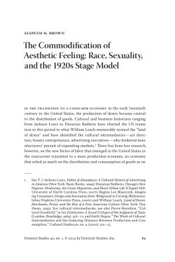 ElspEth h. Brown The Commodification of Aesthetic