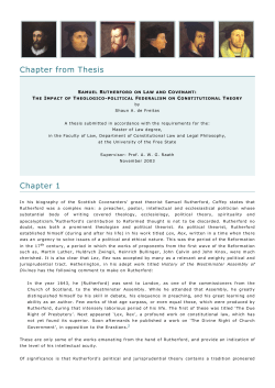 The Impact of Theologico-political Federalism on Constitutional Theory