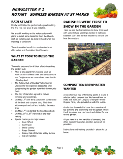 newsletter # 1 rotary sunrise garden at st marks