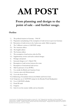 Exhibit - AMG 1 of 4 - Germany Philatelic Society