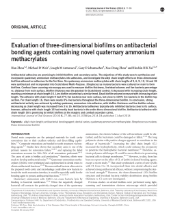 Evaluation of three-dimensional biofilms on antibacterial bonding