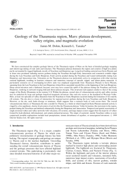 Geology of the Thaumasia region\ Mars] plateau development