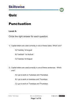 Quiz Punctuation