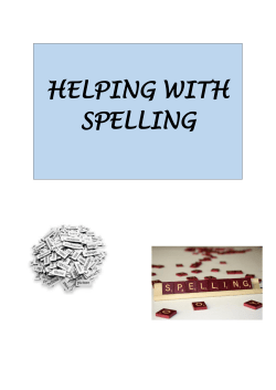 HELPING WITH SPELLING