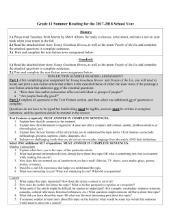 English 3 - Junior - Middleburg High School