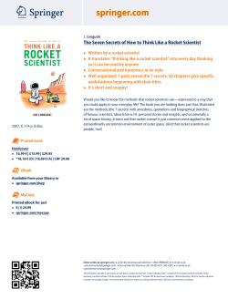 The Seven Secrets of How to Think Like a Rocket Scientist