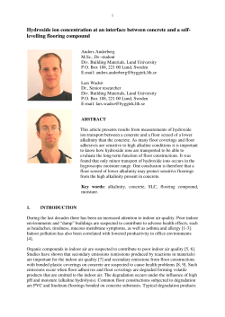 Hydroxide ion concentration at an interface between concrete and a