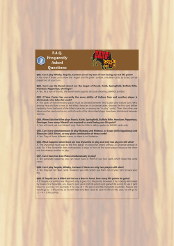 F.A.Q. Frequently Asked Questions