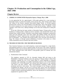 Chapter 19 Production and Consumption in the Gilded Age 1865