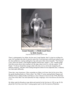 Lionel Stander - Bella Stander