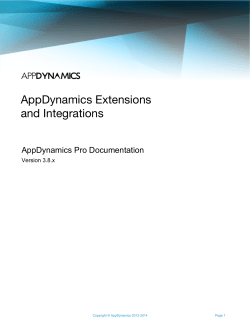 AppDynamics Extensions and Integrations, include REST and 3rd