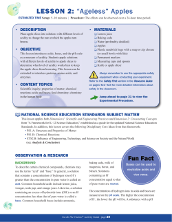 LESSON 2: &ldquo;Ageless&rdquo; Apples