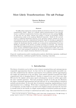 Most Likely Transformations: The mlt Package