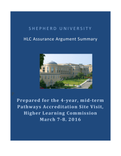 SU Assurance Argument Summary