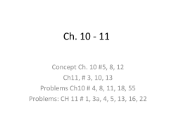 Chapters 10 and 11