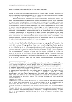 ROMAN GARDENS, IMAGINATION, AND COGNITIVE