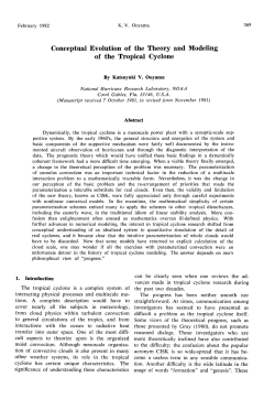 Conceptual Evolution of the Theory and Modeling of the Tropical