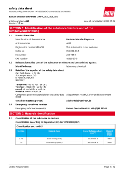 Safety Data Sheet: Barium chloride dihydrate