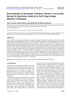 Determination of Inorganic Antimony Species Conversions during Its
